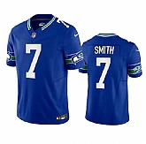 Men's Seattle Seahawks #7 Geno Smith Royal 2023 F.U.S.E. Vapor Limited Throwback Stitched Jersey,baseball caps,new era cap wholesale,wholesale hats